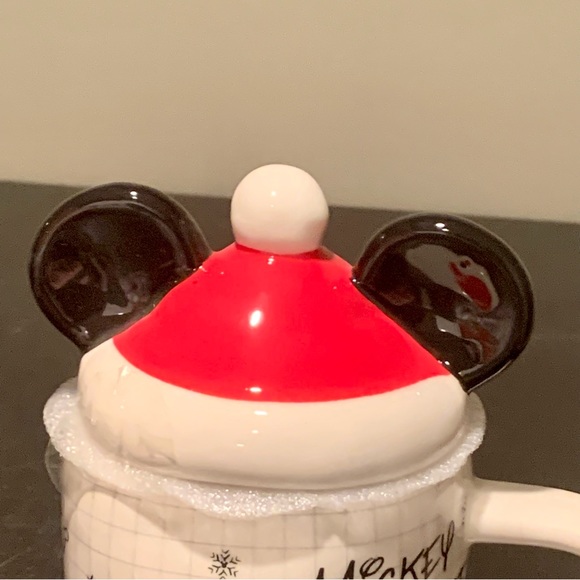 Mickey Santa Hat Mouse Ears Christmas Topper Mug - Disney Sketchbook Collection - Picture 2 of 14